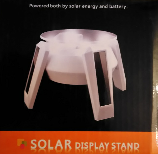 S1 Вращающаяся подставка на обычной и солнечной батарее Solar Display Stand V-2