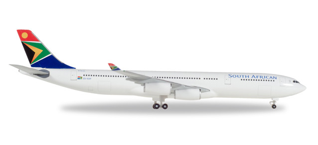 530712 Гражданский самолёт South African Airways Airbus A340-300 1:500