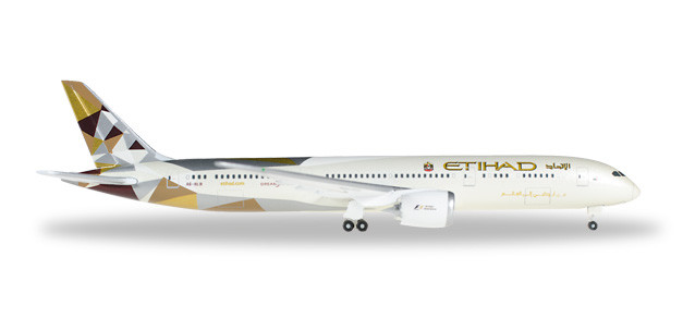 527781 Самолёт Etihad Airways Boeing 787-9 Dreamliner 1:500