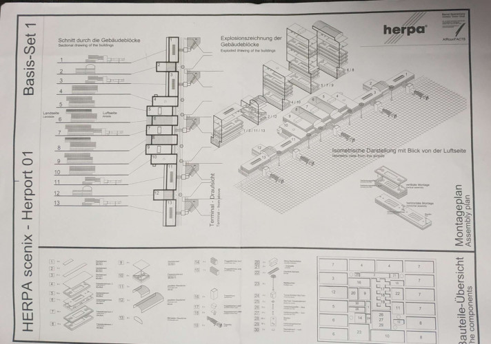 520362 Стартовый набор для макета аэропорта Flughafen Basis Set 1 1:500