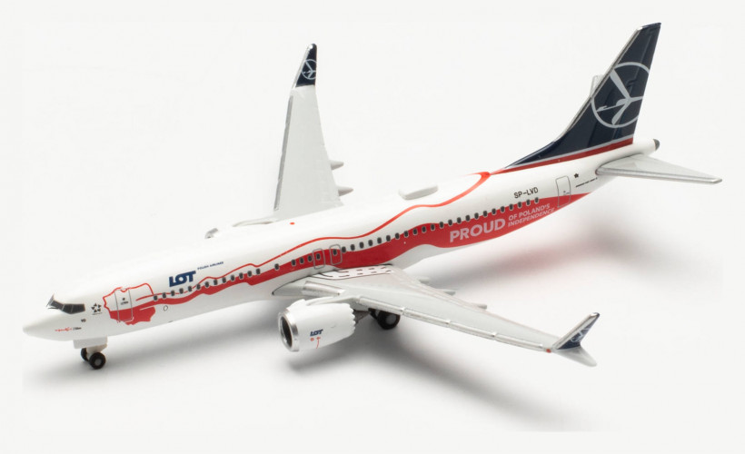 Самолет LOT Polish Airlines Boeing 737 Max 8 1:500