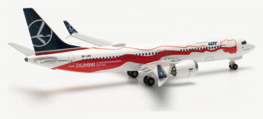 Самолет LOT Polish Airlines Boeing 737 Max 8 1:500