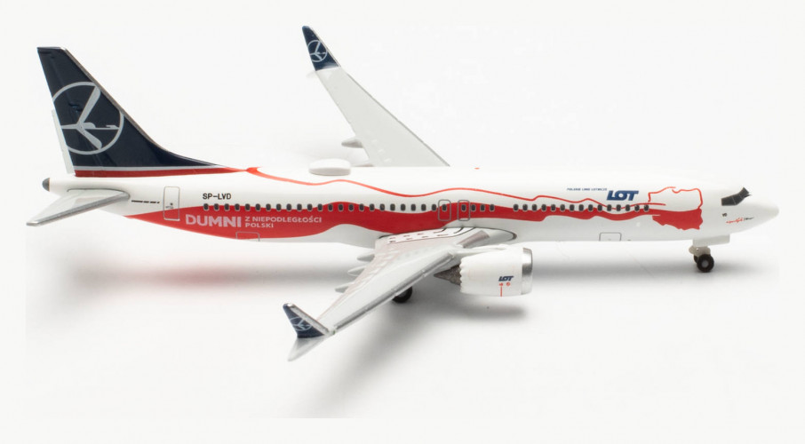 Самолет LOT Polish Airlines Boeing 737 Max 8 1:500