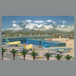 520546 Набор аксессуаров к макету аэропорта: пальмы - 12 шт 1:500