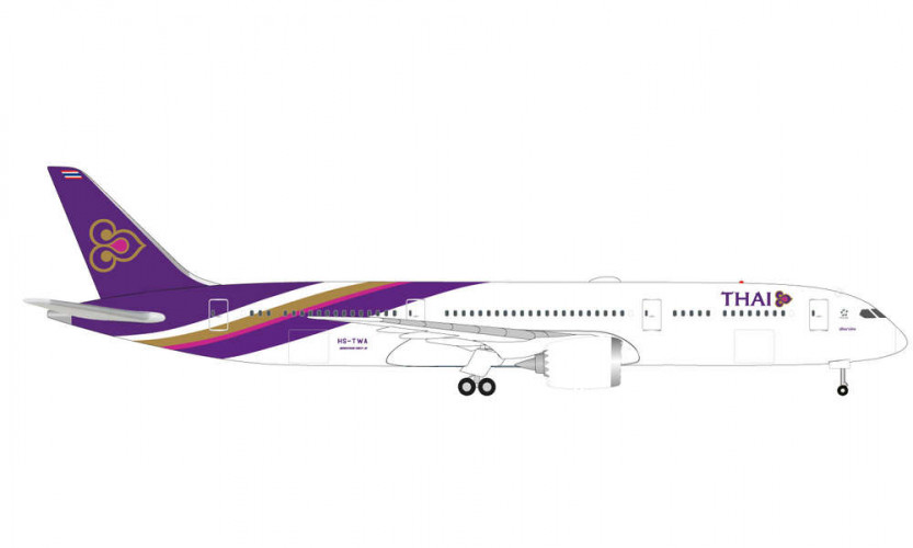 531467 Самолет Thai Airways Boeing 787-9 Dreamliner HS-TWA Phattana Nikhom 1:500