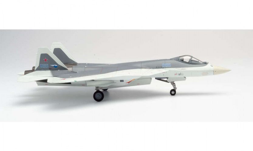 580441 Военный самолет T-50 Sukhoi White Shark Сухой Белая акула 1:72