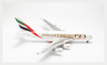 Самолет Emirates Airbus A380 - UAE 50лет 1:200