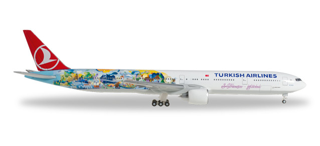 528290 Самолет Боинг Turkish Airlines Boeing 777-300ER "Istanbul-San Francisco" 1:500