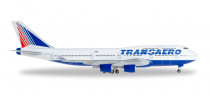 527651 Гражданский самолёт готовая модель Transaero Airlines Boeing 747-400 1:500