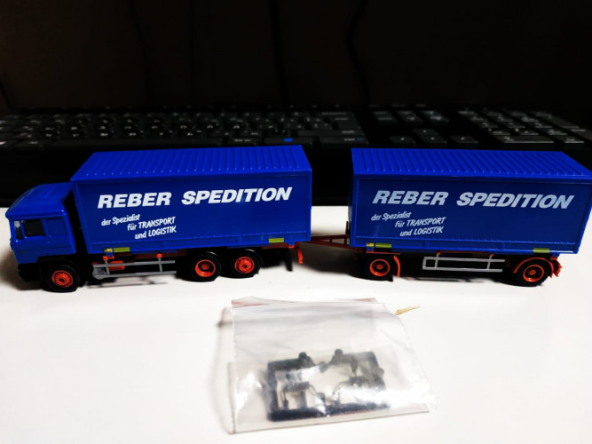 5518.02 Грузовик фура с прицепом MAN F 90 - CoB-HZ Reber 1:87