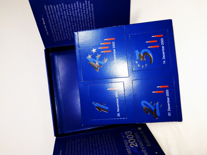 510660 Набор из 4-х моделей самолетов Рождественский календарь 2003 г. 1:500