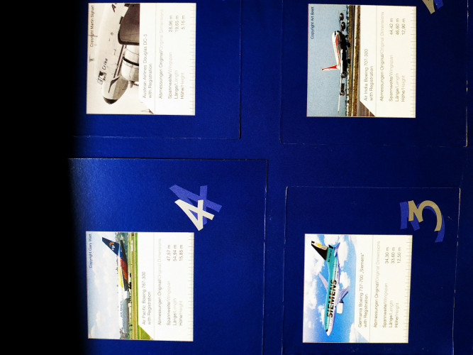 510660 Набор из 4-х моделей самолетов Рождественский календарь 2003 г. 1:500