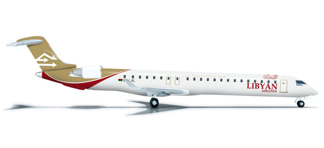 Самолет Libyan Airlines Bombardier CRJ-900 - 5A-LAL 1:500