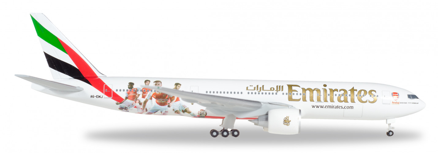 Самолет Emirates Boeing 777-200LR Arsenal London 1:500