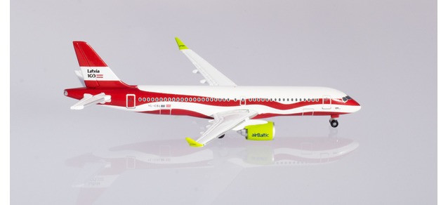 533171 Самолет airBaltic Airbus A220-300 Latvia 100 1:500 533171 Самолет airBaltic Airbus A220-300 Latvia 100 1:500