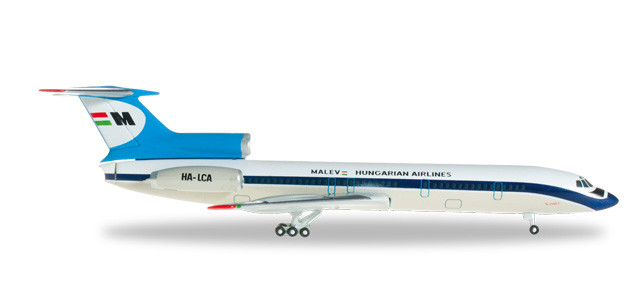 526685 Самолёт Малев Malév Туполев Ту-154 Tupolev TU-154B-2 Hungarian Airlines 1:500