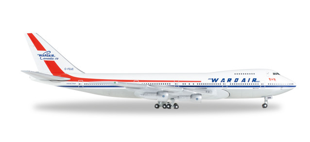 528382 Самолет Боинг B747-100 Wardair 1:500