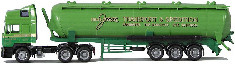 70969 Грузовик с прицепом цистерна MAN F 2000 Evo H. Jensen 1:87