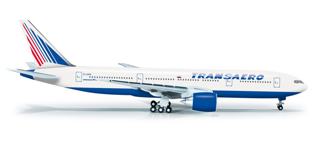 Самолет Transaero Airlines Boeing 777-200 1:500